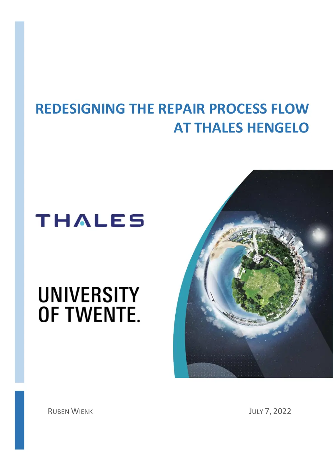 غلاف تقرير Redesigning the Repair Process Flow at Thales Hengelo