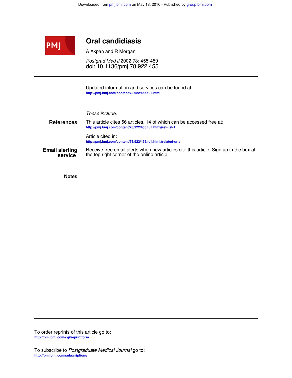 غلاف تقرير Oral candidiasis
