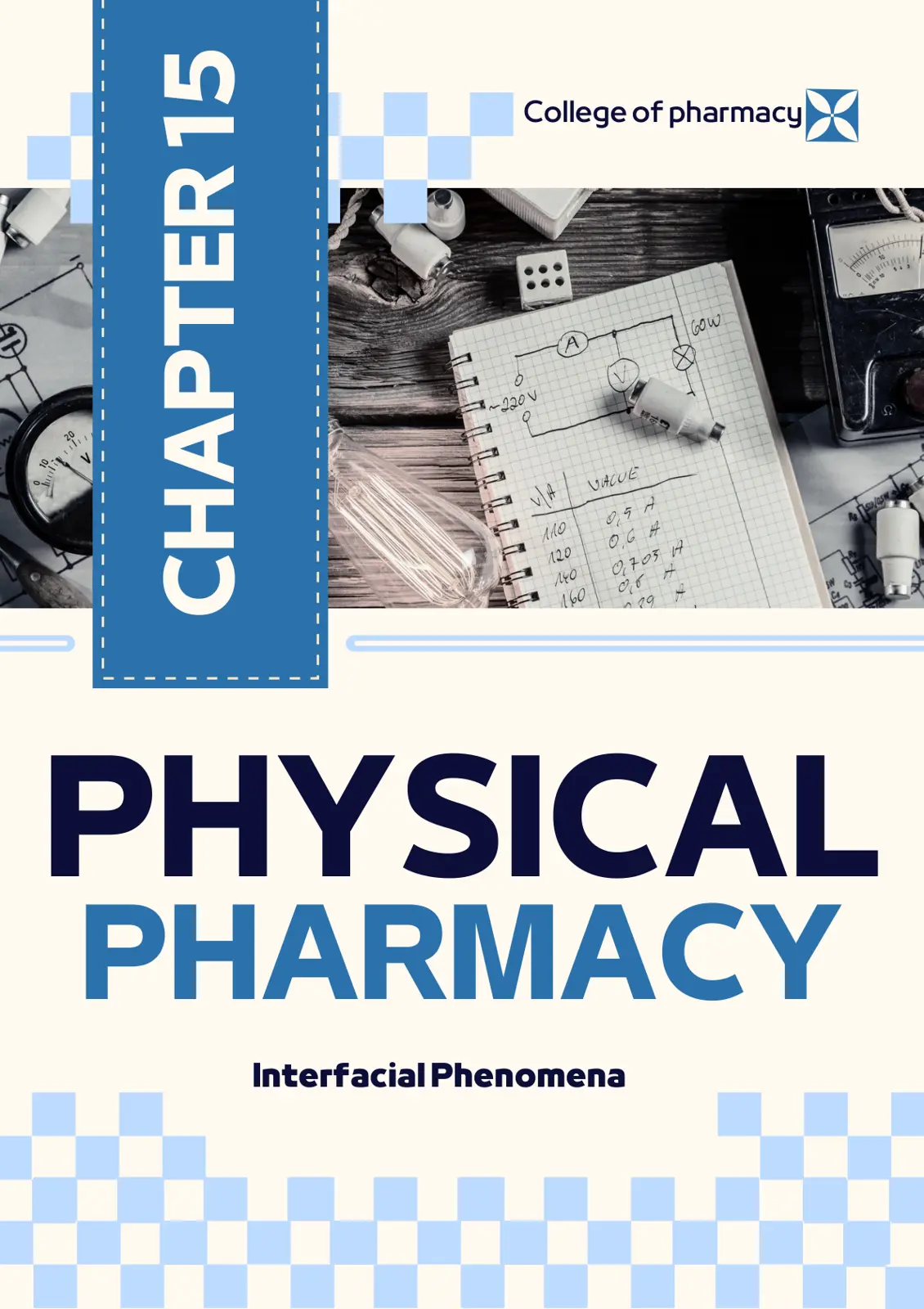 غلاف تقرير PHYSICAL PHARMACY - Interfacial Phenomena - CHAPTER 15