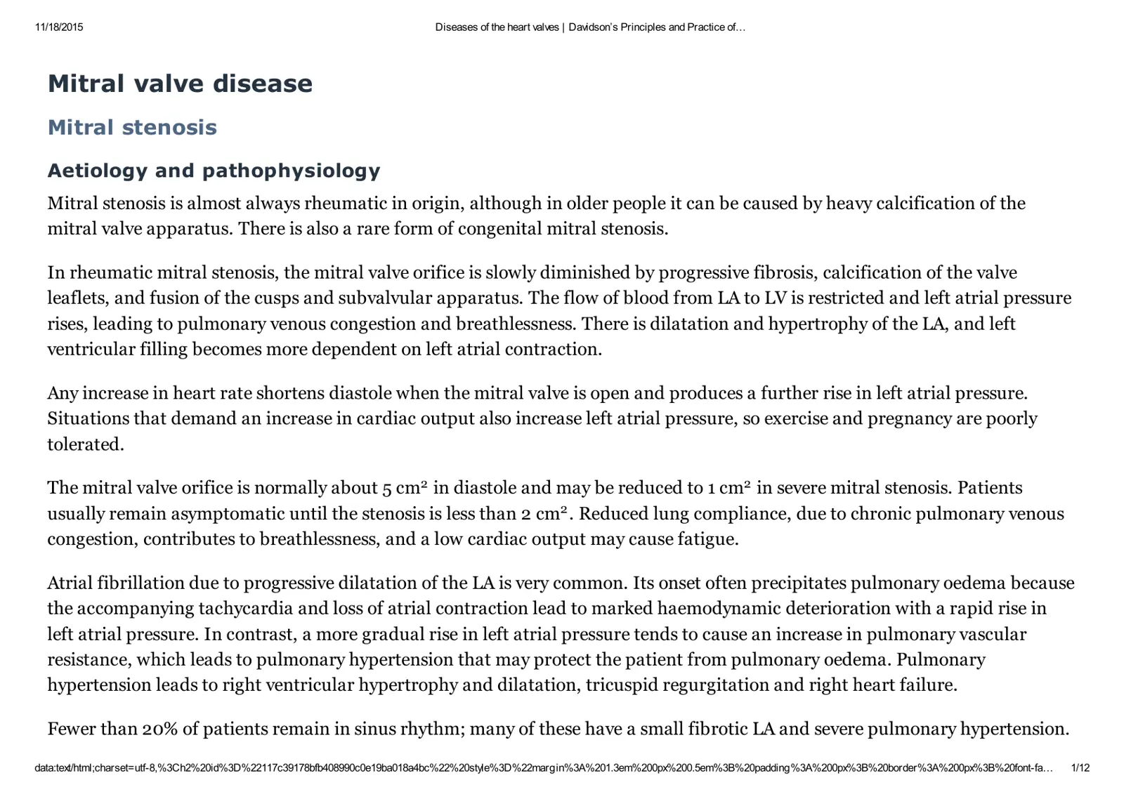 غلاف تقرير Diseases of the heart valves