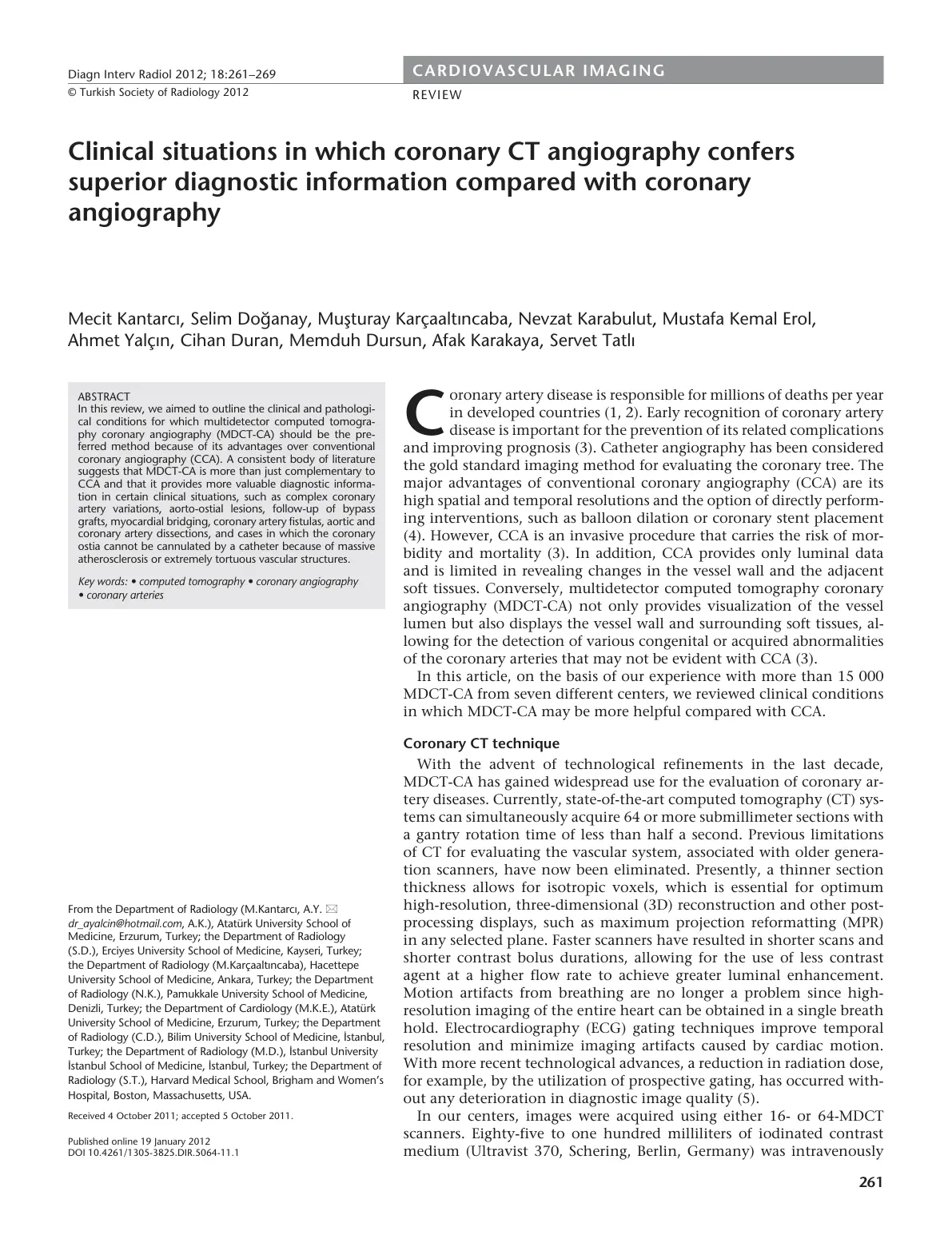 غلاف تقرير Clinical Situations in Which Coronary CT Angiography Confers Superior Diagnostic Information Compared to Coronary Angiography