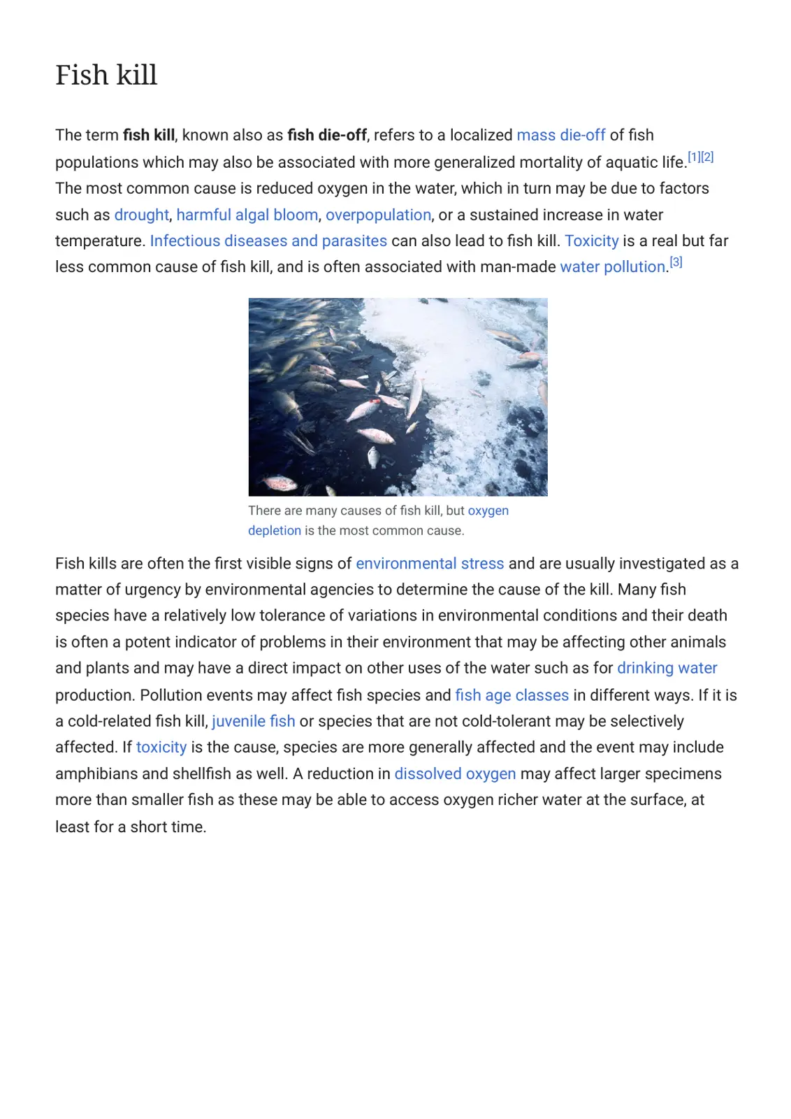 غلاف تقرير Fish kill