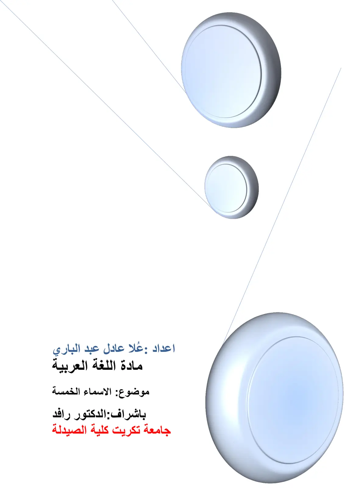 غلاف تقرير الأسماء الخمسة