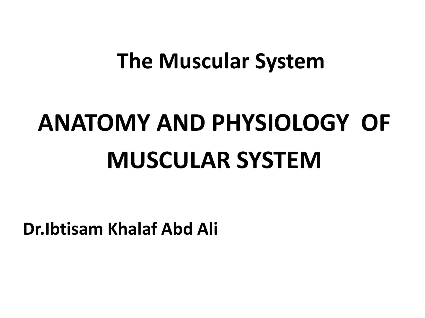 غلاف تقرير The Muscular System