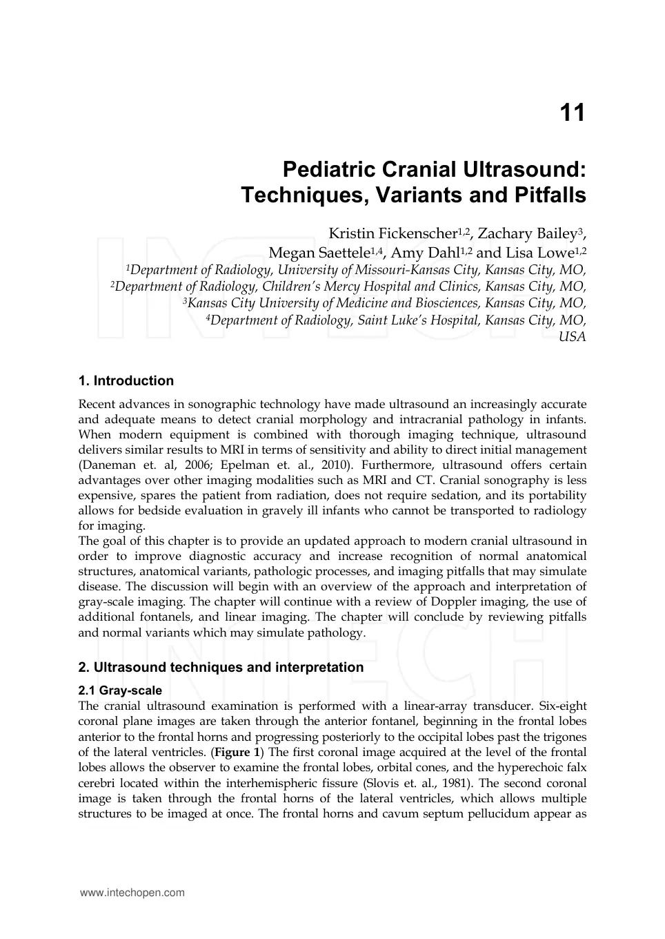 غلاف تقرير Pediatric Cranial Ultrasound: Techniques, Variants and Pitfalls