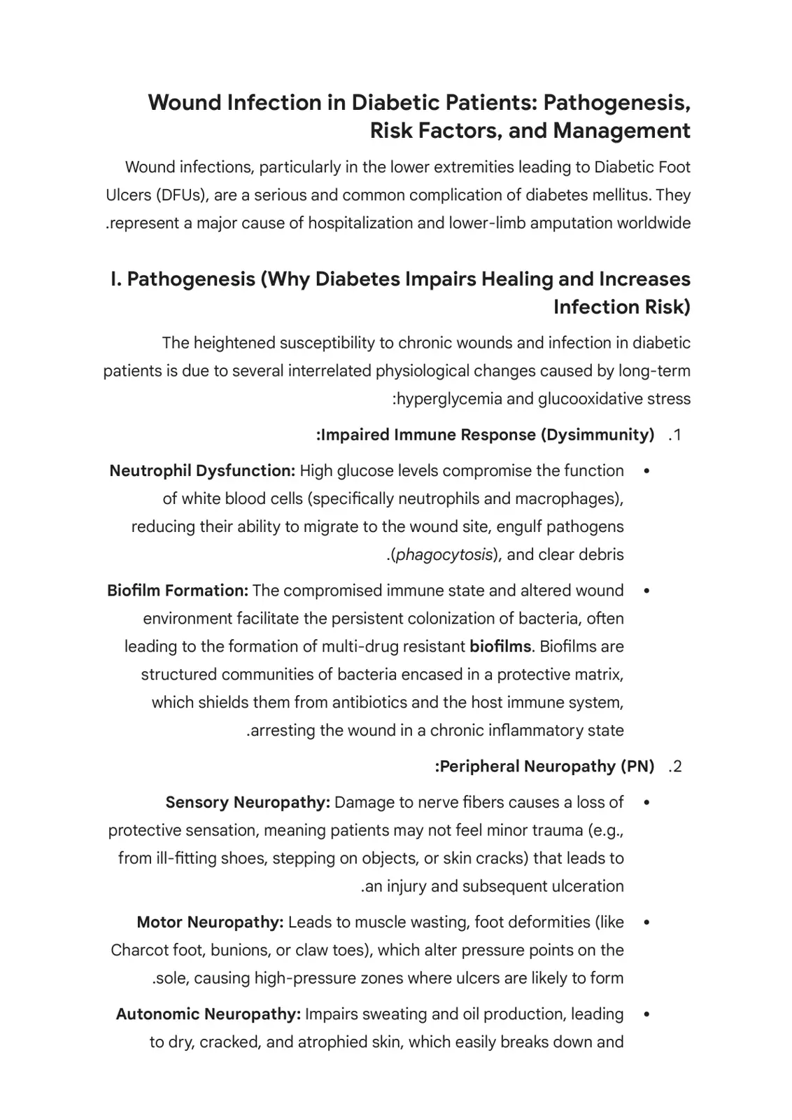 غلاف تقرير Wound Infection in Diabetic Patients: Pathogenesis, Risk Factors, and Management