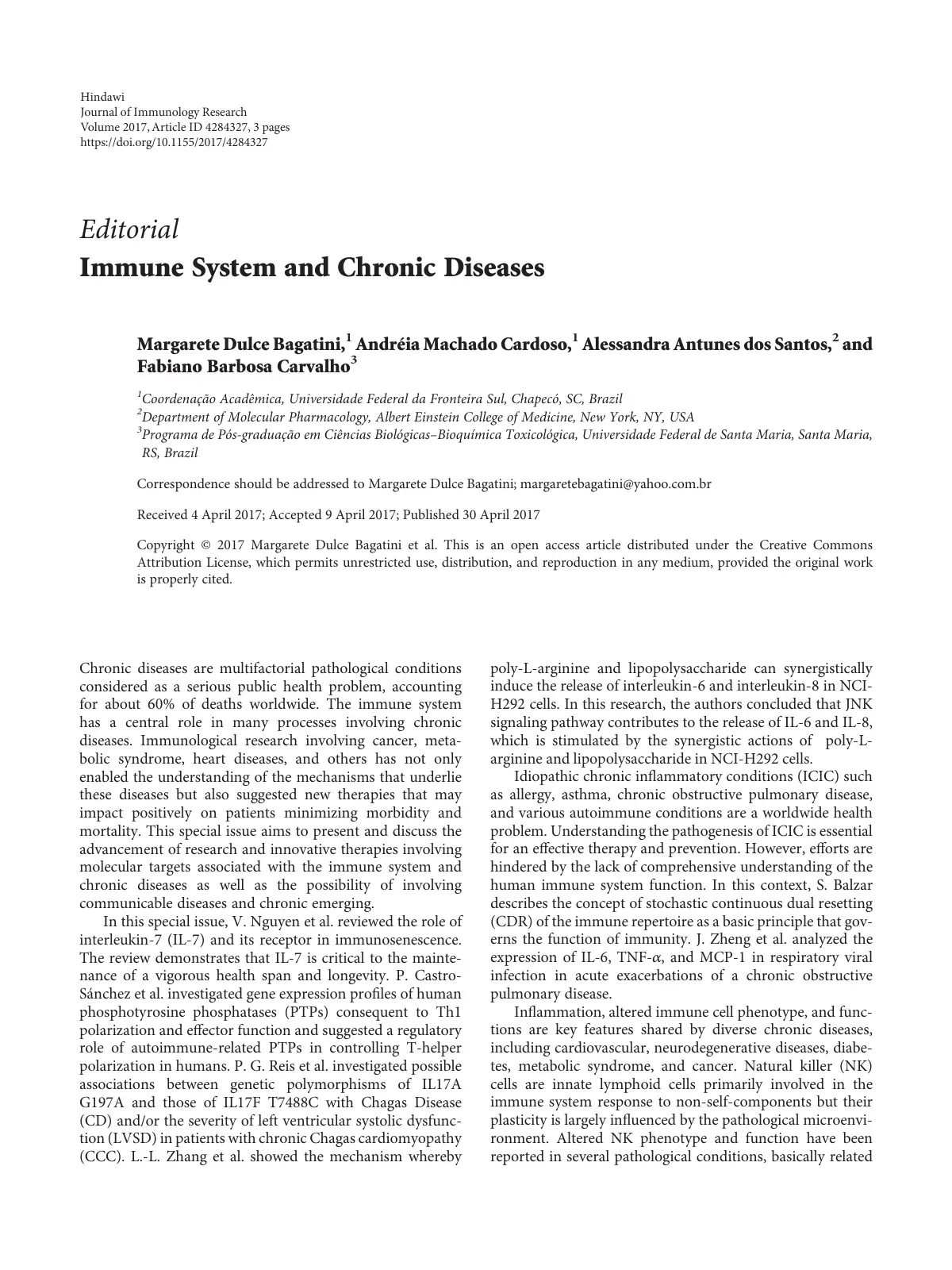 غلاف تقرير Immune System and Chronic Diseases