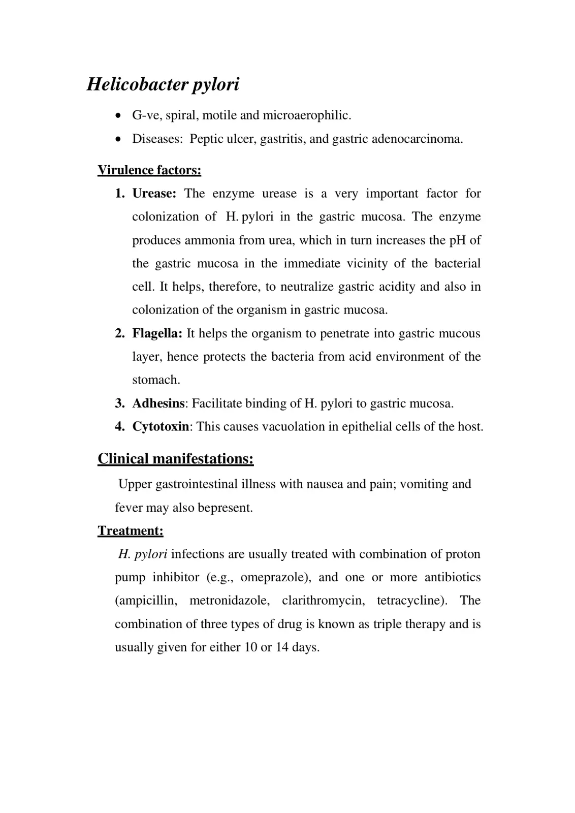 غلاف تقرير Helicobacter pylori