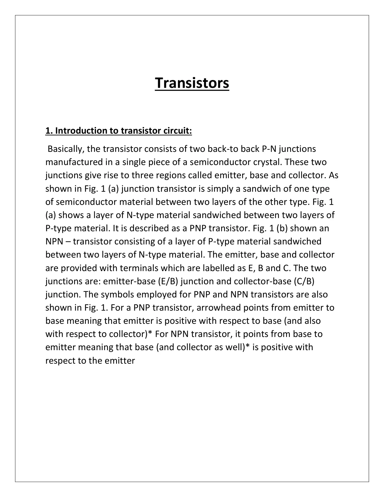 غلاف تقرير Transistors