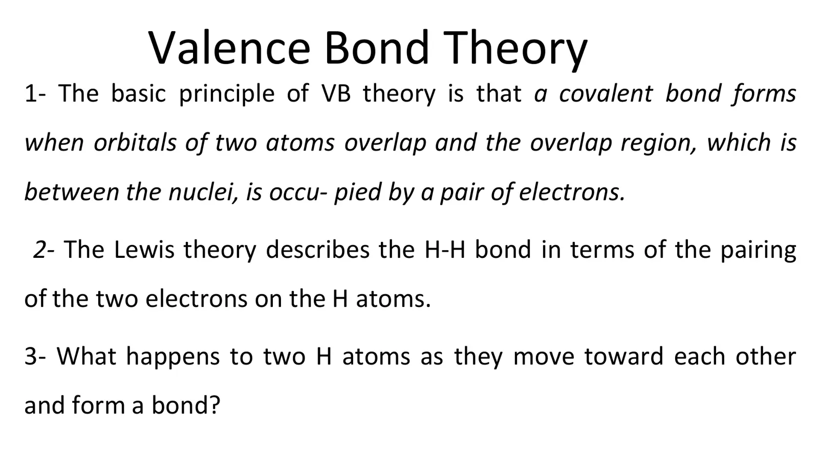 غلاف تقرير Valence Bond Theory
