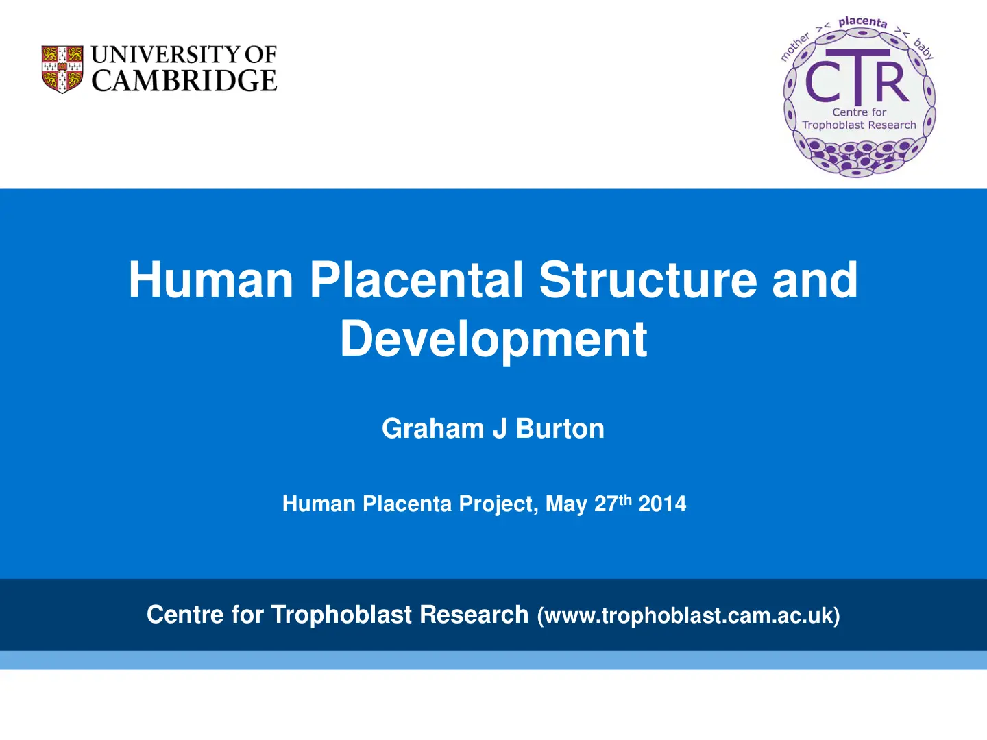 غلاف تقرير Human Placental Structure and Development