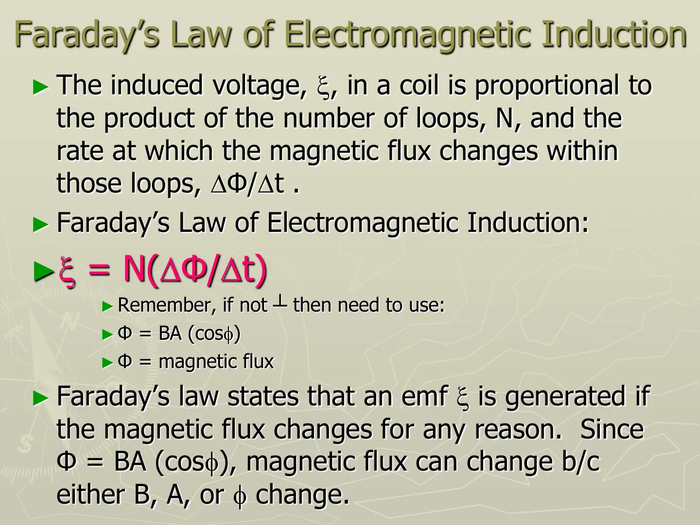غلاف تقرير Faraday's Law of Electromagnetic Induction