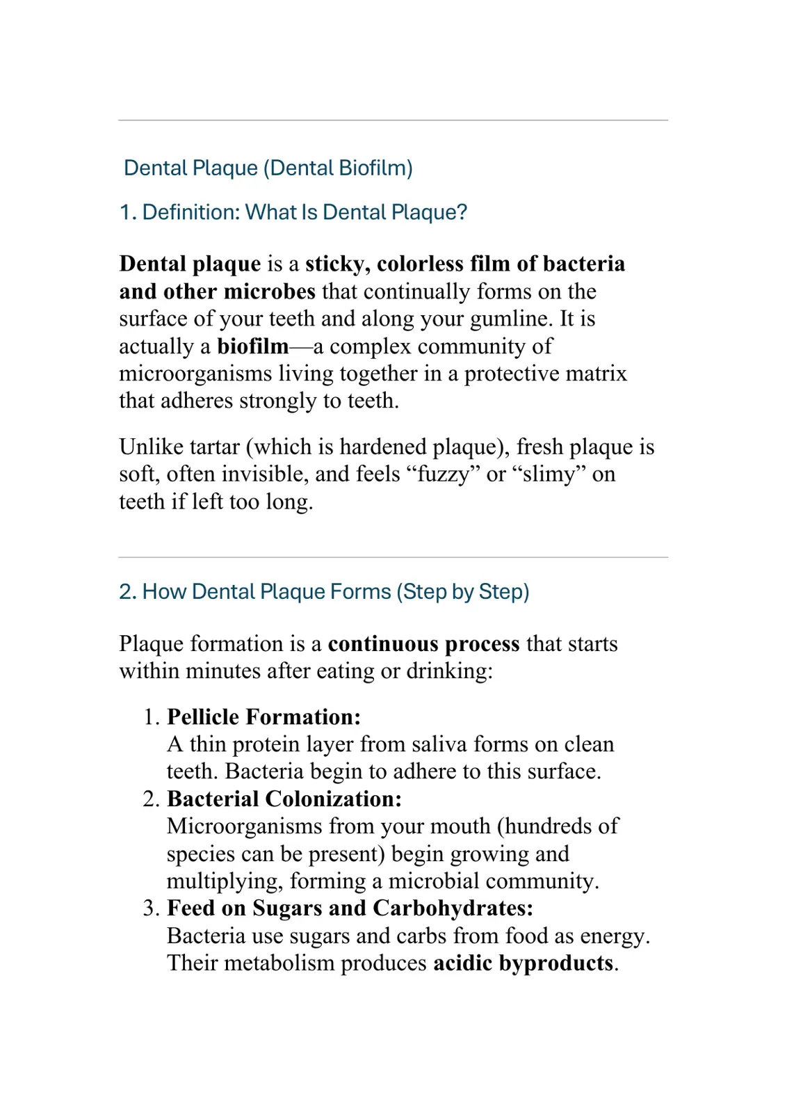 غلاف تقرير Dental Plaque (Dental Biofilm)