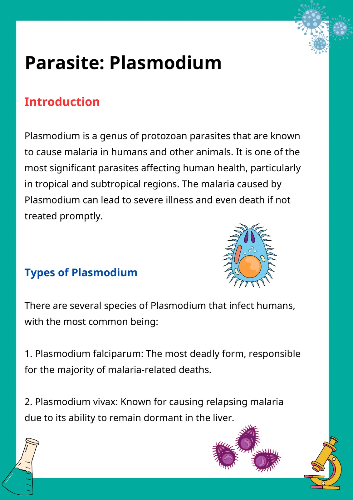 غلاف تقرير Parasite: Plasmodium
