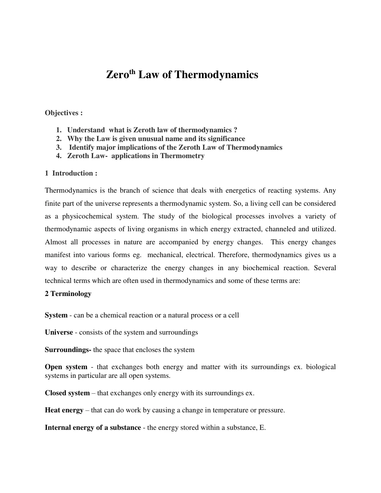 غلاف تقرير Zeroth Law of Thermodynamics