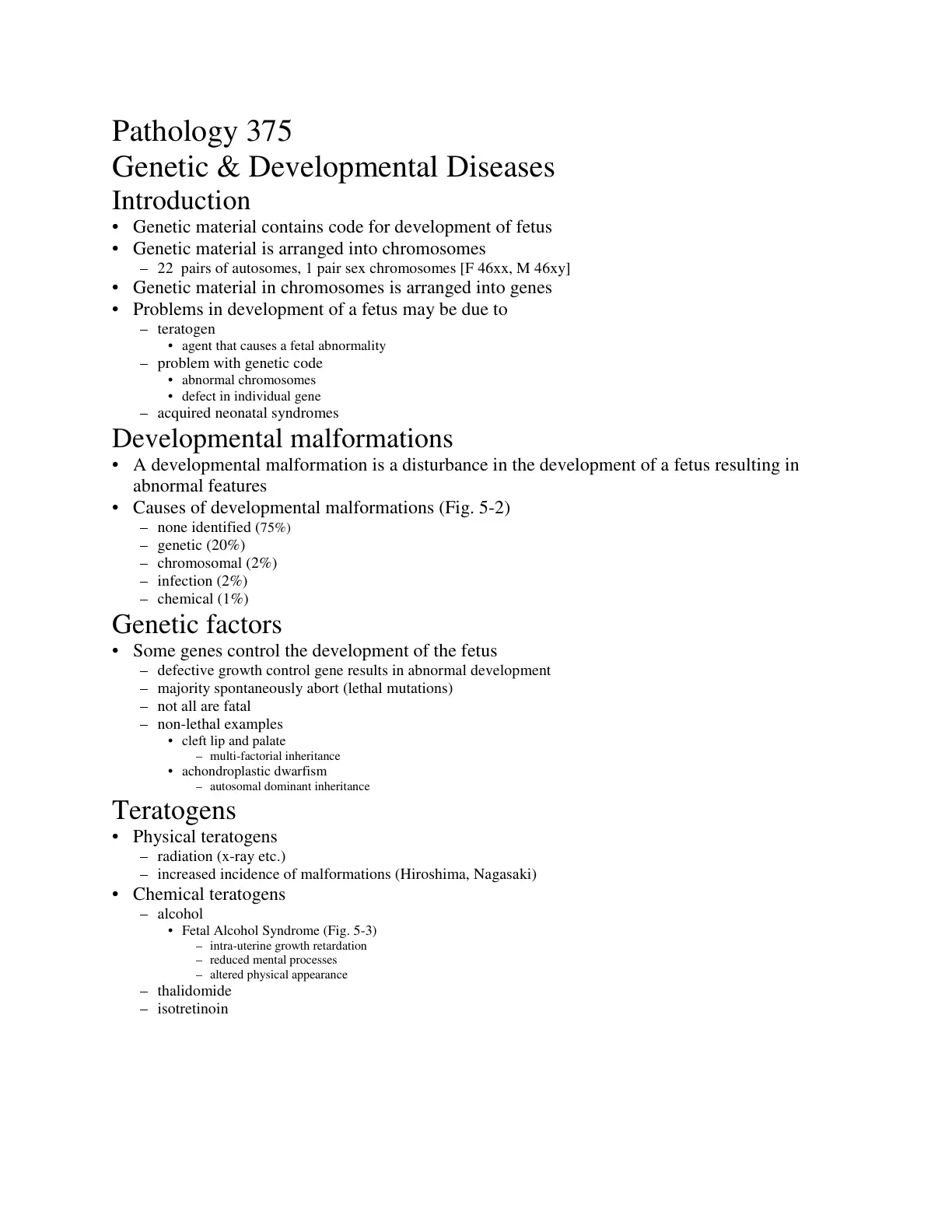غلاف تقرير Pathology 375: Genetic & Developmental Diseases