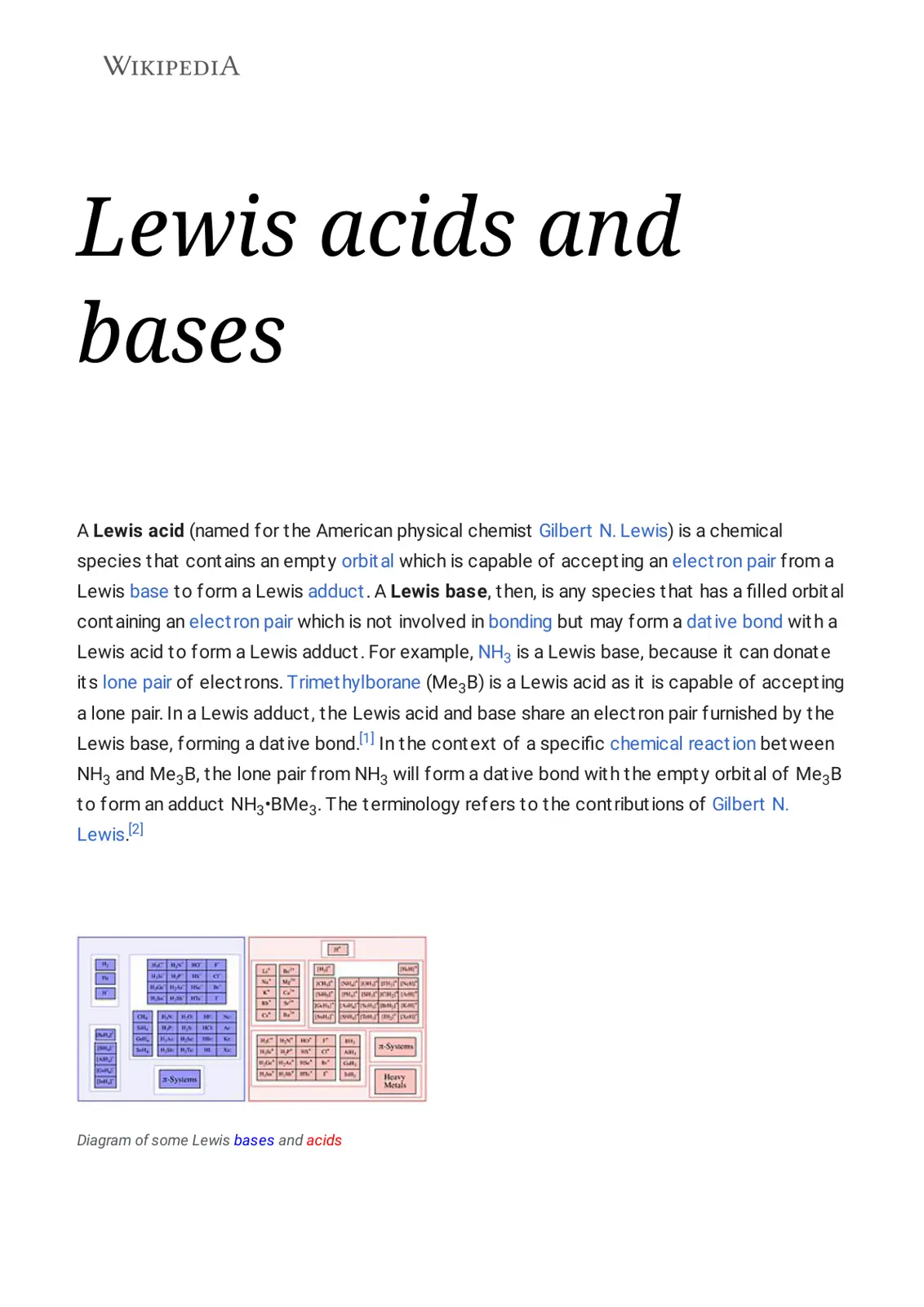 غلاف تقرير Lewis Acids and Bases