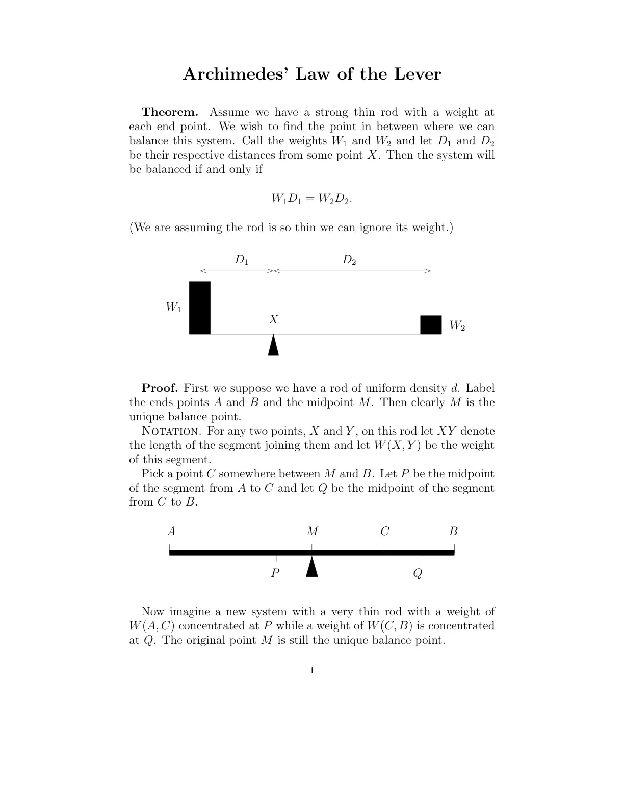 غلاف تقرير Archimedes' Law of the Lever