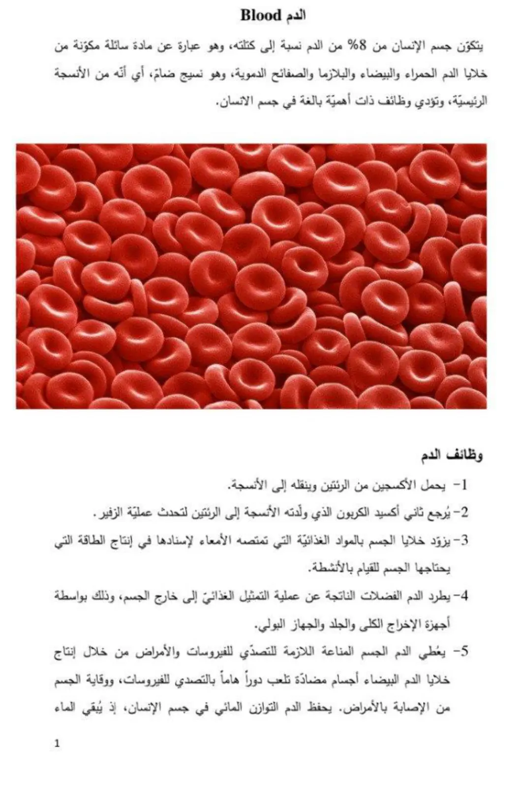 غلاف تقرير الدم Blood