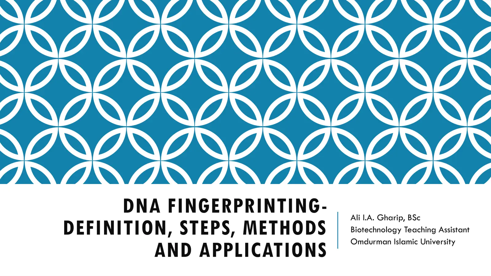 غلاف تقرير DNA Fingerprinting - Definition, Steps, Methods and Applications