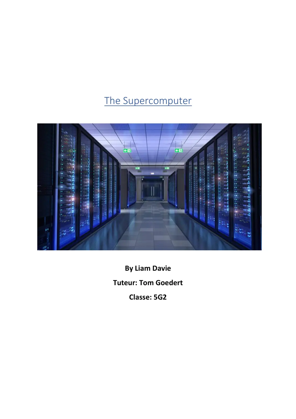 غلاف تقرير The Supercomputer