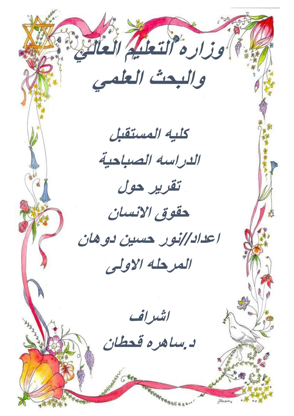 غلاف تقرير حقوق الإنسان