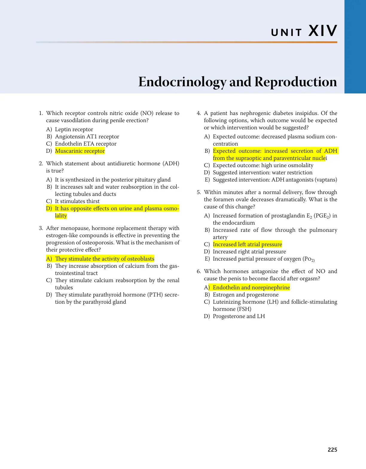 غلاف تقرير UNIT XIV - Endocrinology and Reproduction