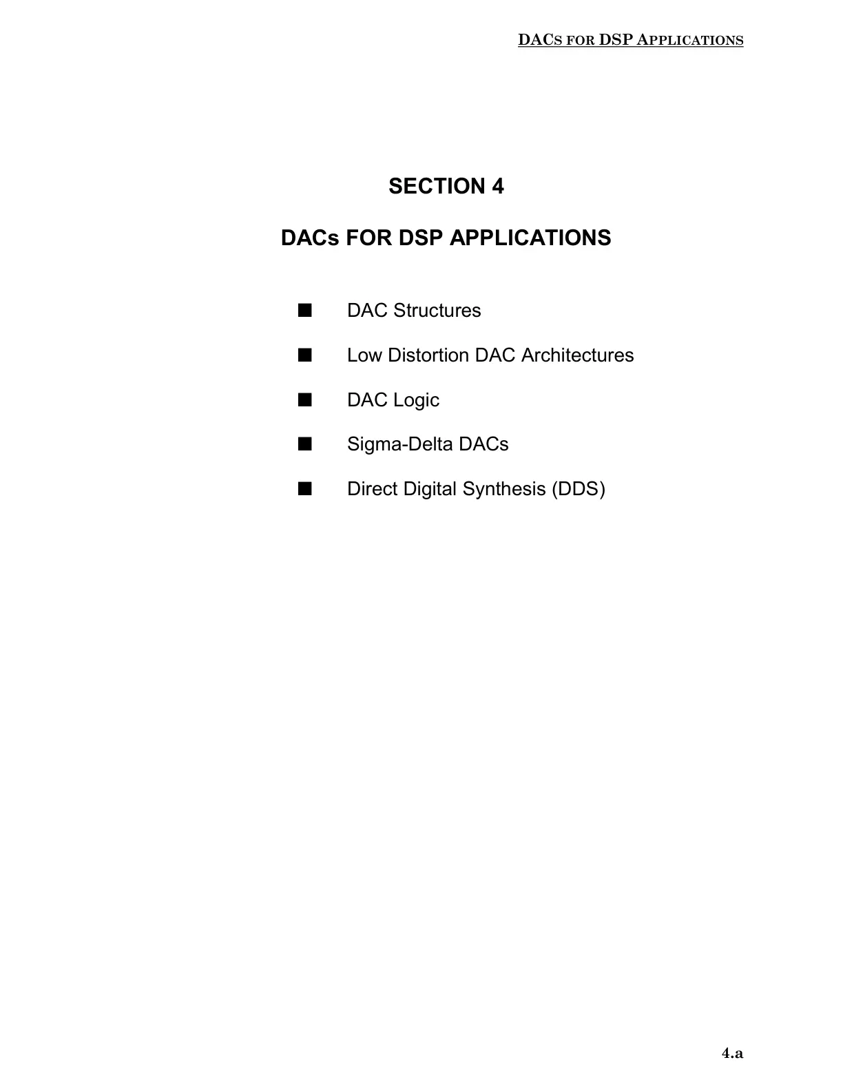 غلاف تقرير DACs for DSP Applications