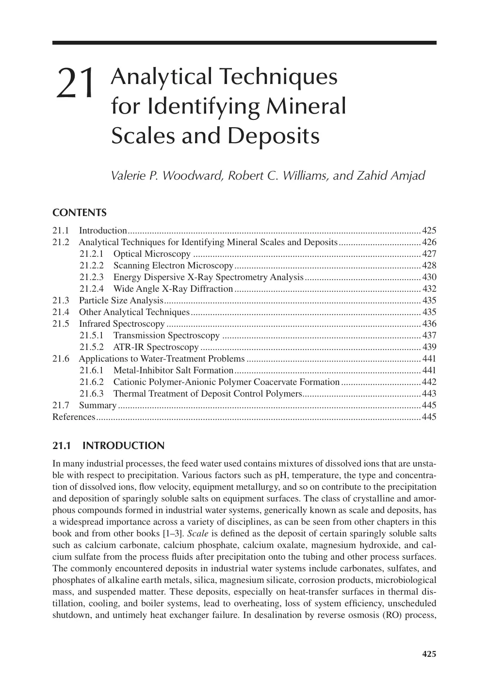 غلاف تقرير Analytical Techniques for Identifying Mineral Scales and Deposits