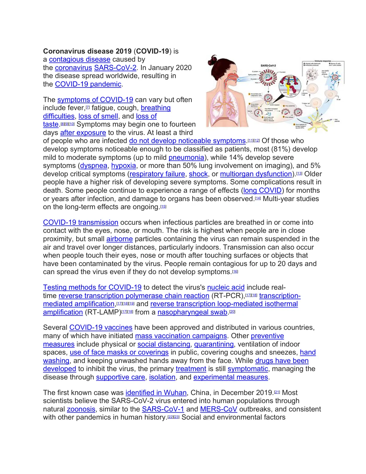 غلاف تقرير Coronavirus disease 2019 (COVID-19)