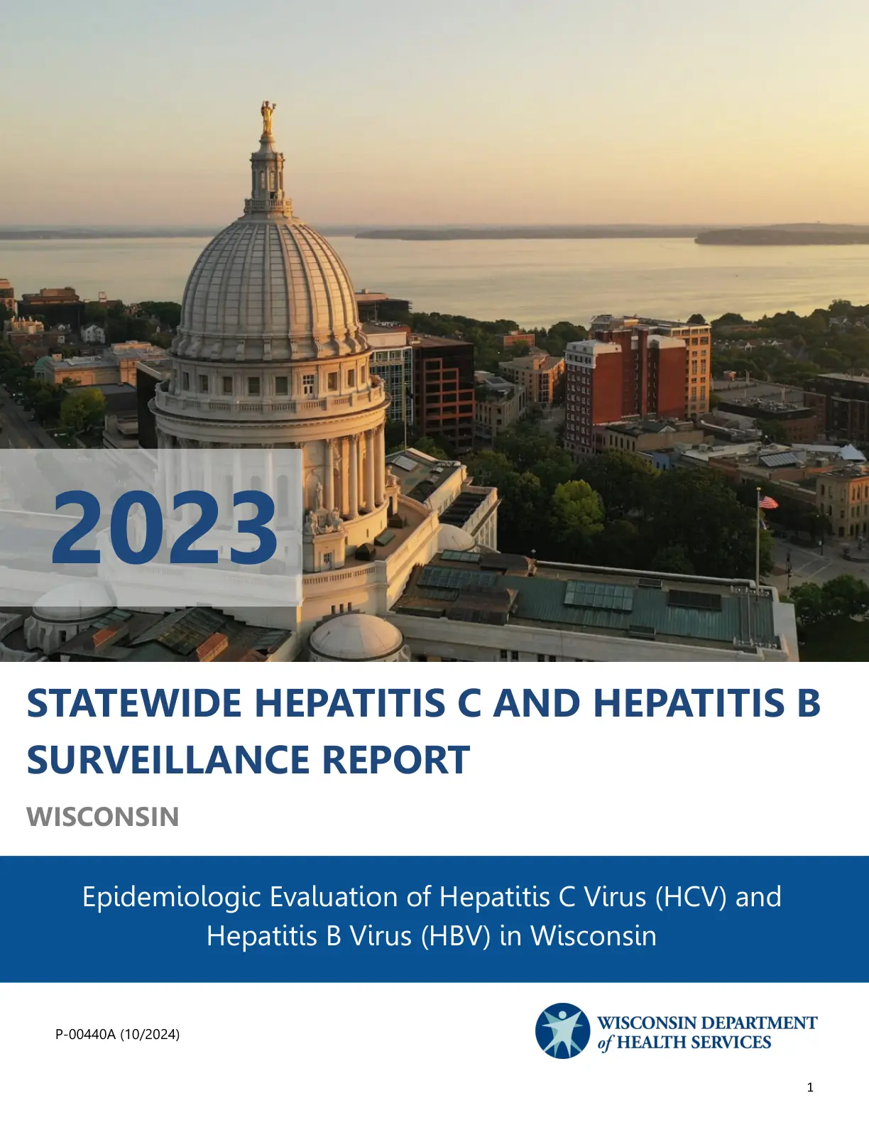 غلاف تقرير Statewide Hepatitis C and Hepatitis B Surveillance Report Wisconsin 2023