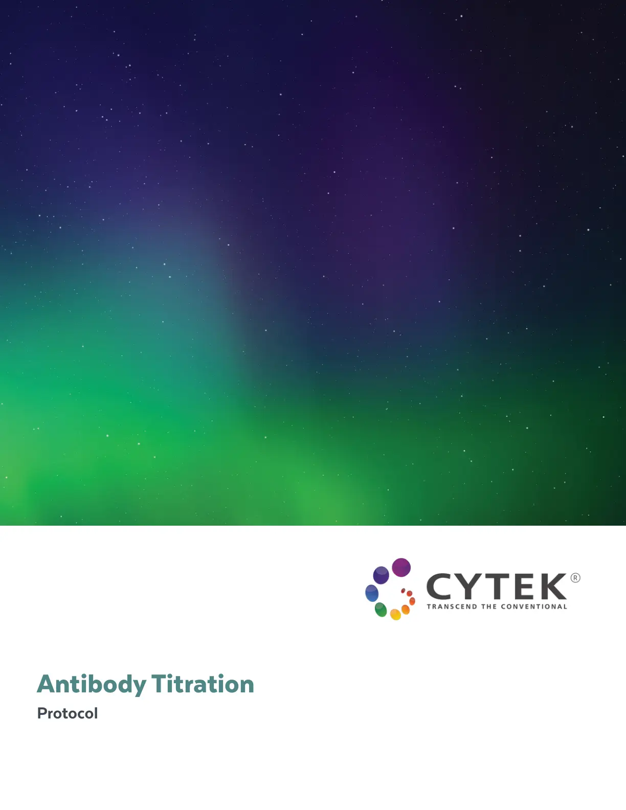 غلاف تقرير Antibody Titration Protocol
