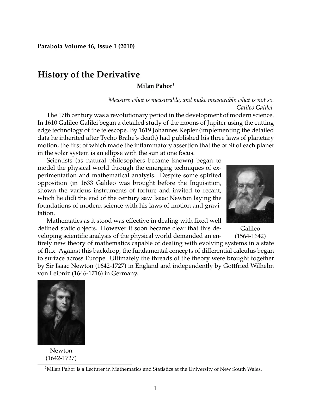 غلاف تقرير History of the Derivative