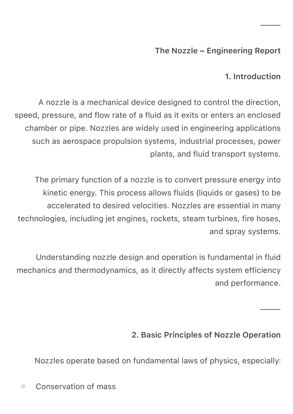 غلاف تقرير The Nozzle - Engineering Report