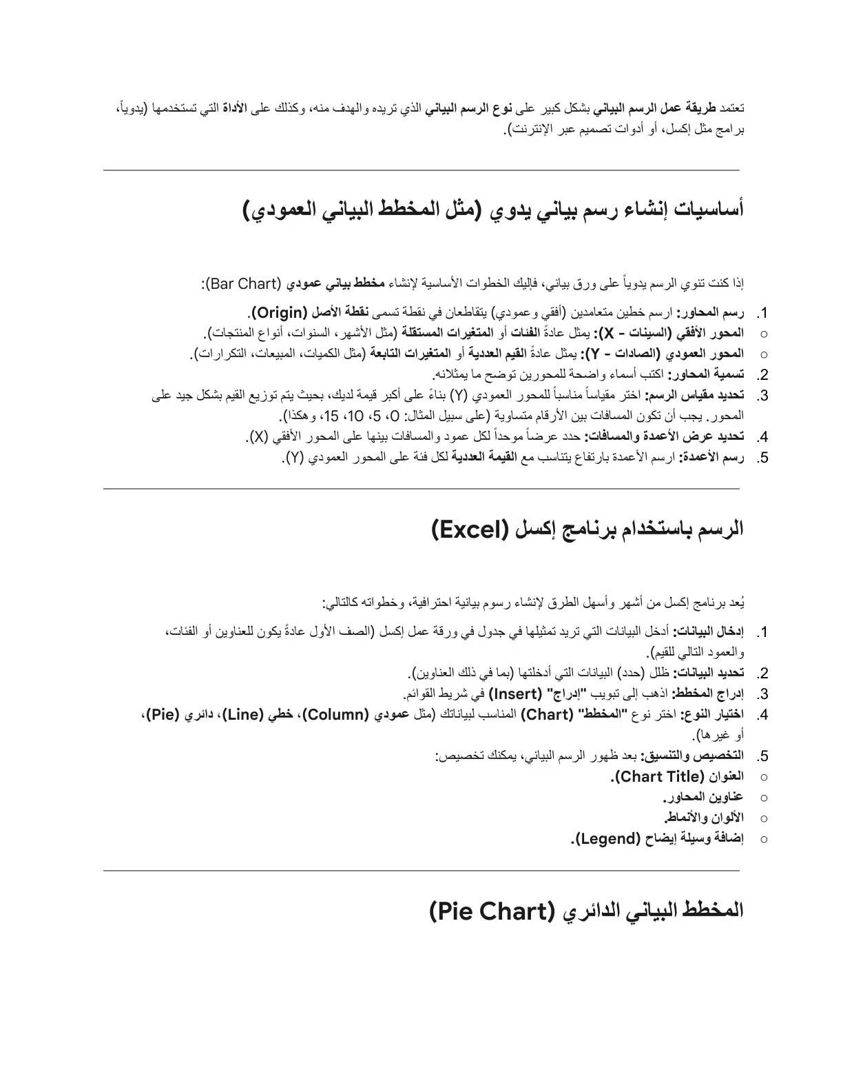غلاف تقرير أساسيات إنشاء الرسوم البيانية