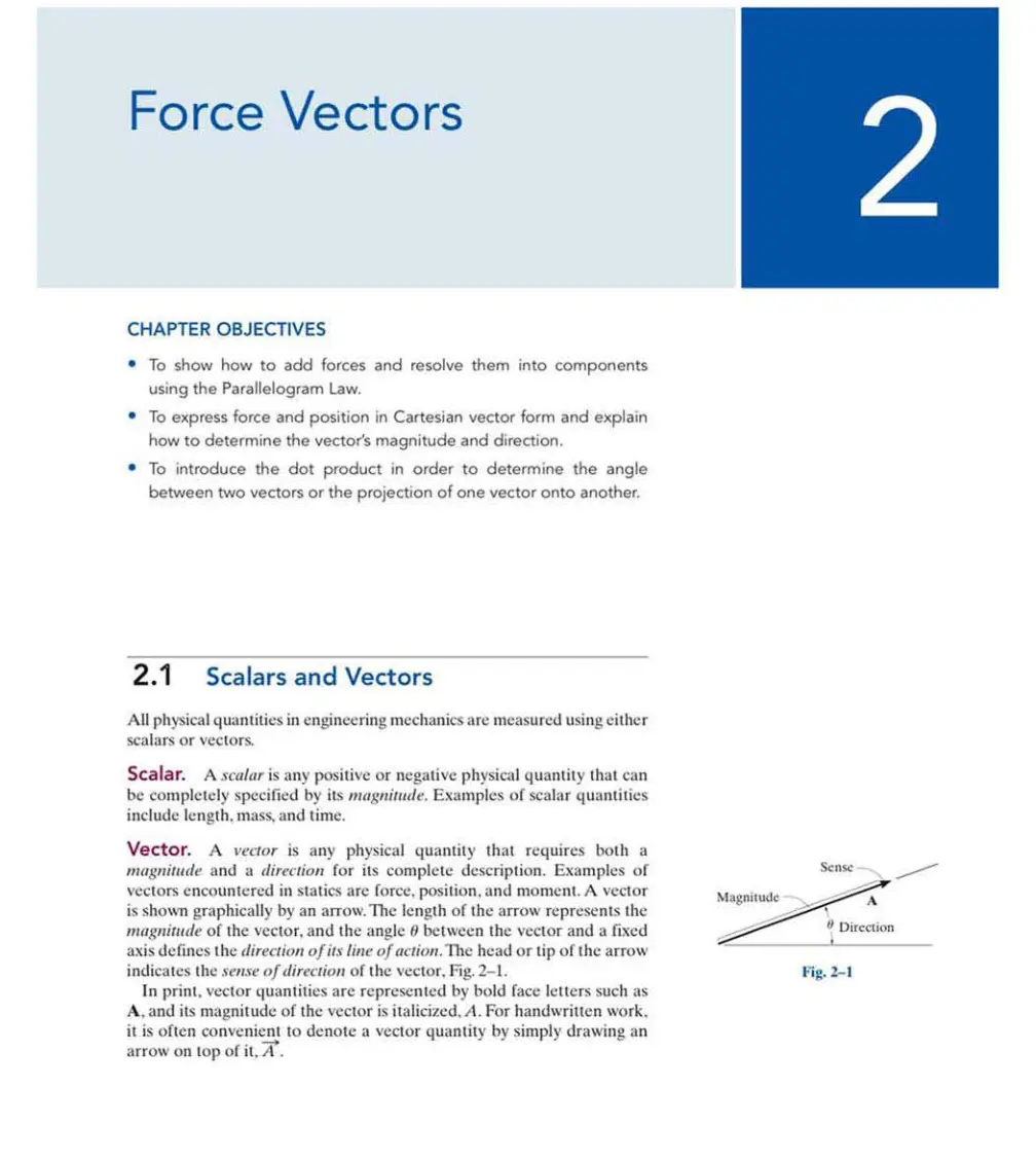 غلاف تقرير Force Vectors