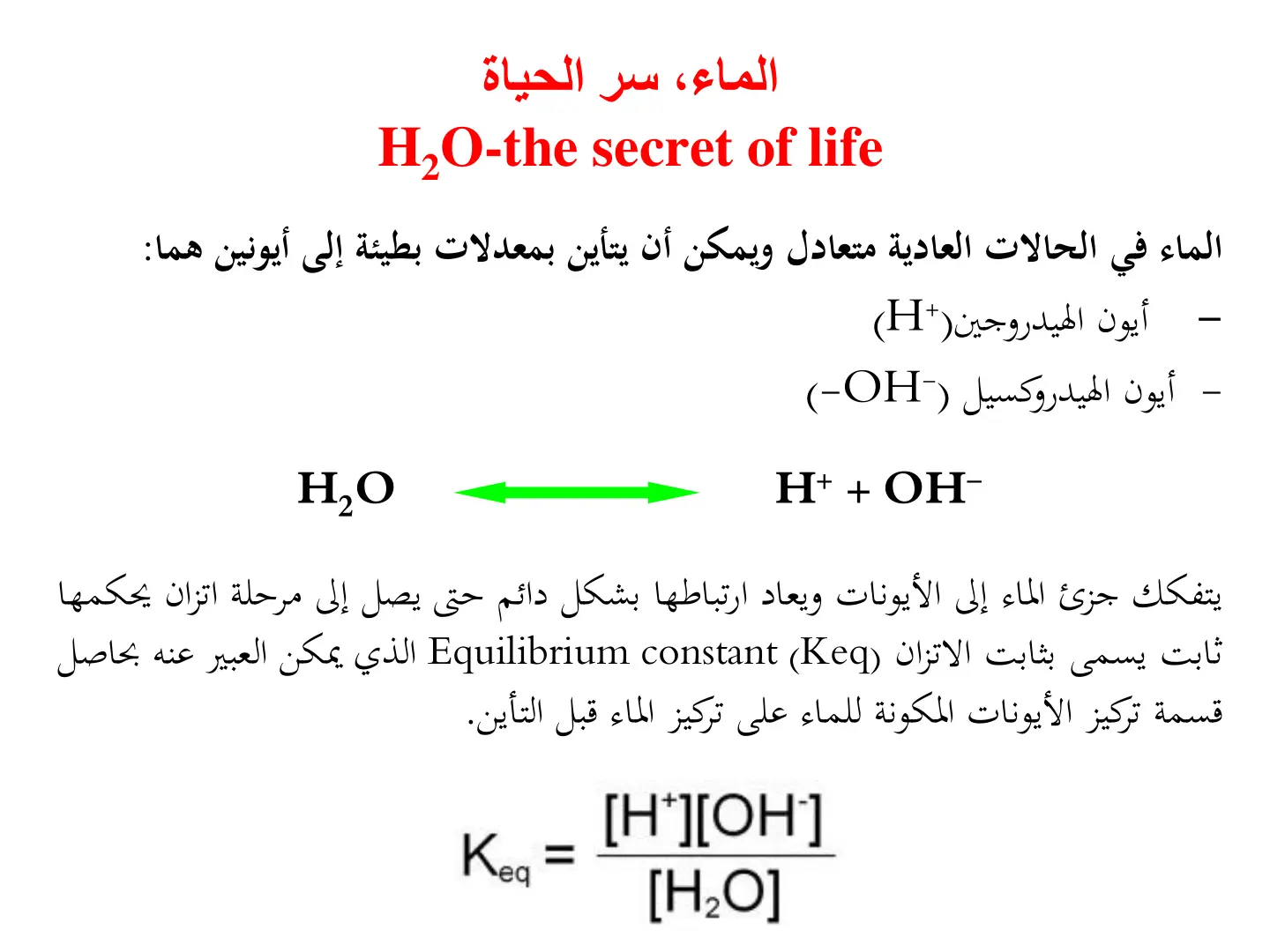 غلاف تقرير الماء، سر الحياة