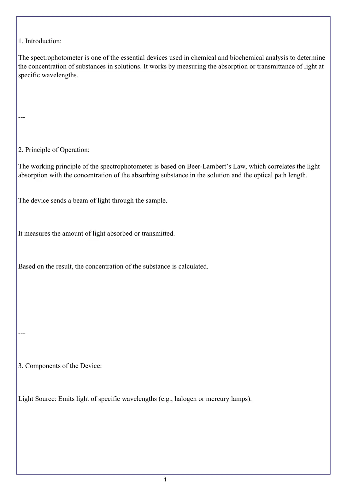 غلاف تقرير The Spectrophotometer