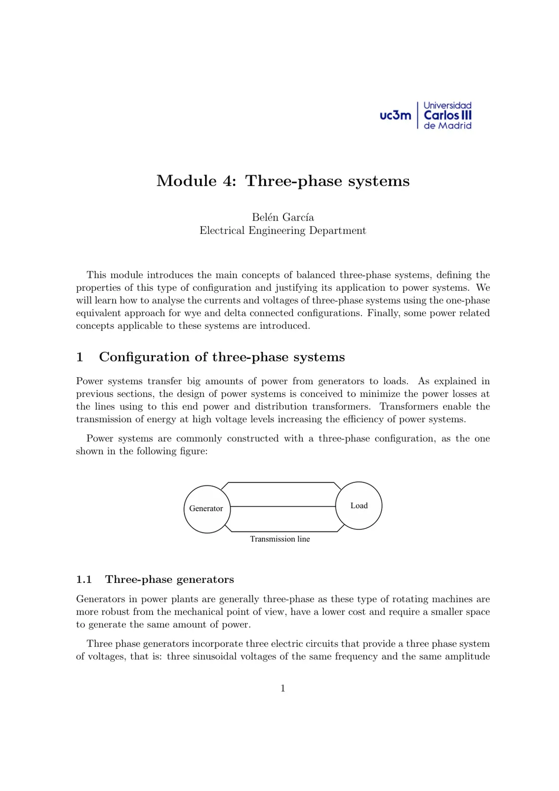 غلاف تقرير Module 4: Three-phase systems