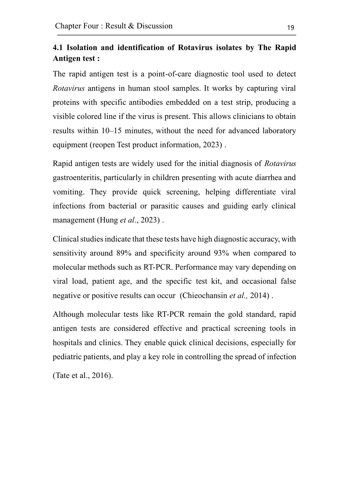 غلاف تقرير Chapter Four: Results & Discussion