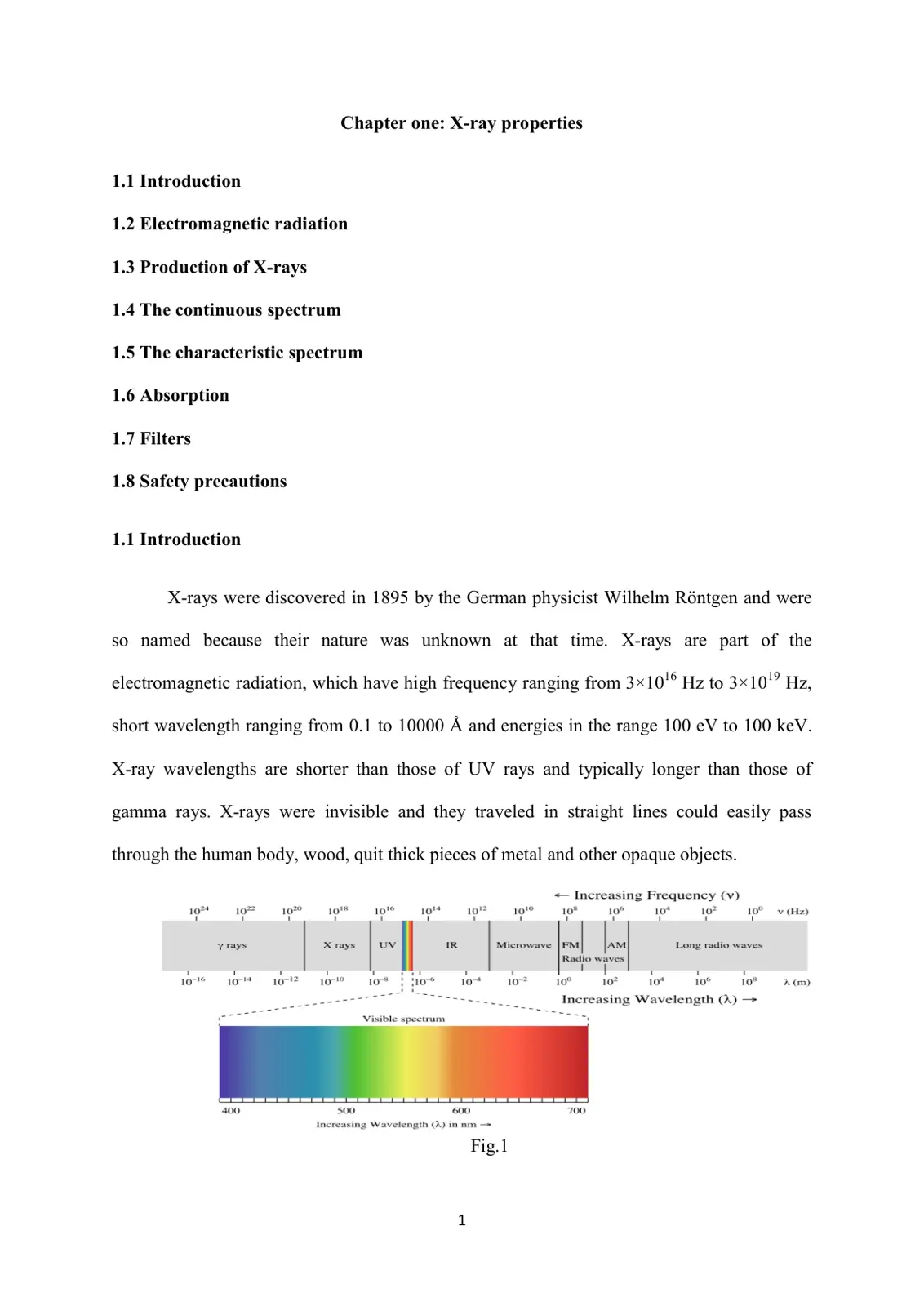 غلاف تقرير X-ray Properties