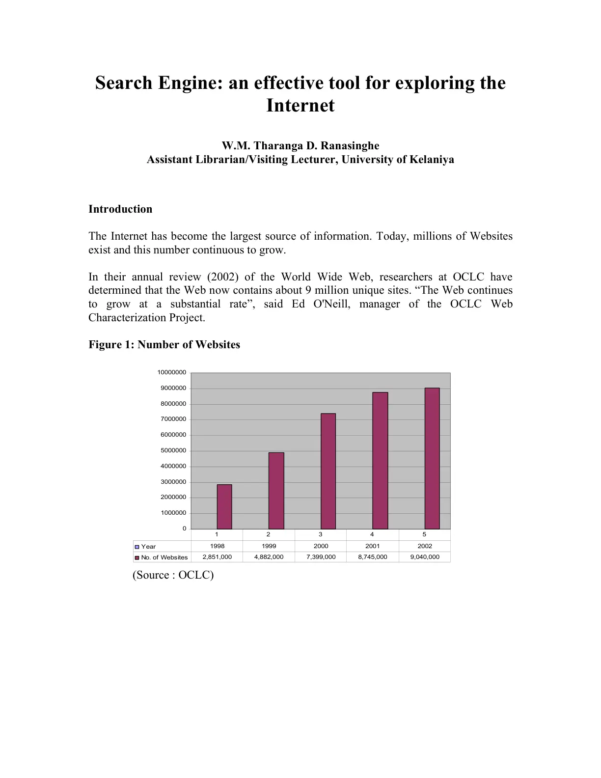 غلاف تقرير Search Engine: an effective tool for exploring the
Internet