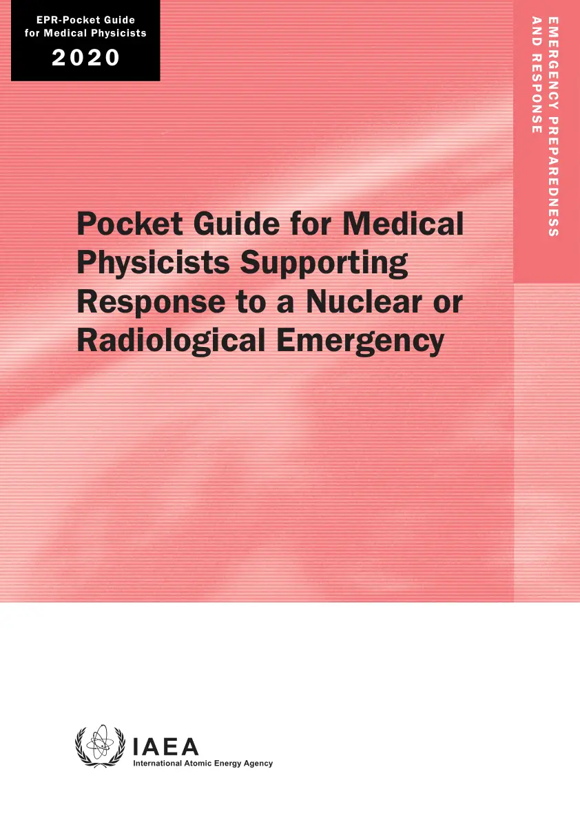غلاف تقرير Pocket Guide for Medical Physicists Supporting Response to a Nuclear or Radiological Emergency