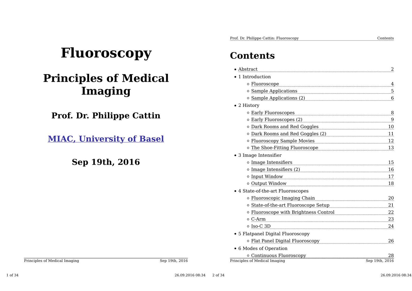 غلاف تقرير Fluoroscopy: Principles of Medical Imaging