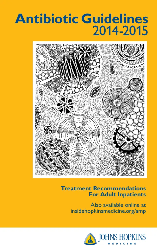 غلاف تقرير Antibiotic Guidelines 2014-2015