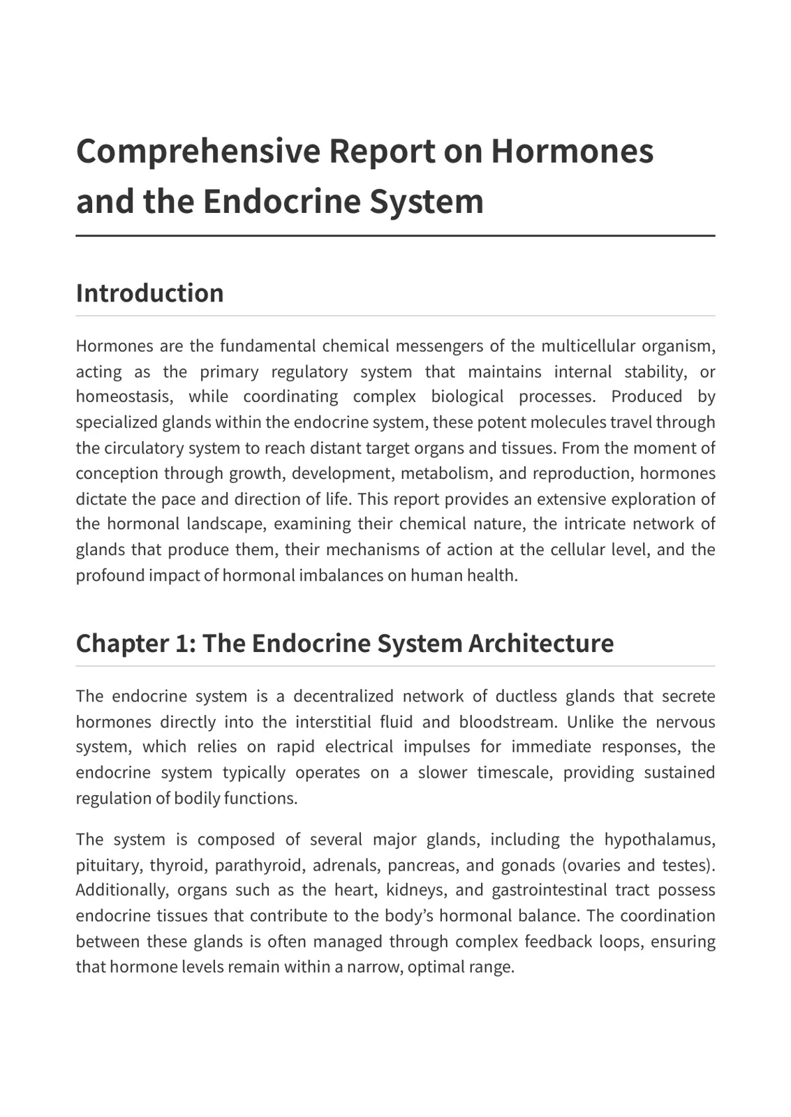 غلاف تقرير Comprehensive Report on Hormones and the Endocrine System
