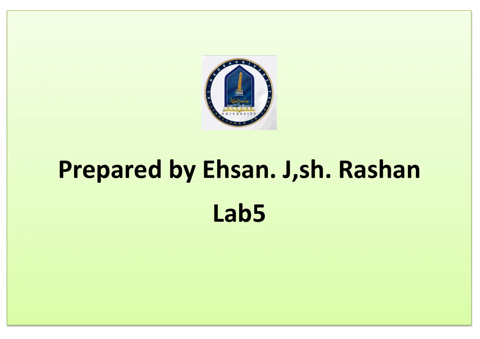 غلاف تقرير Lab5