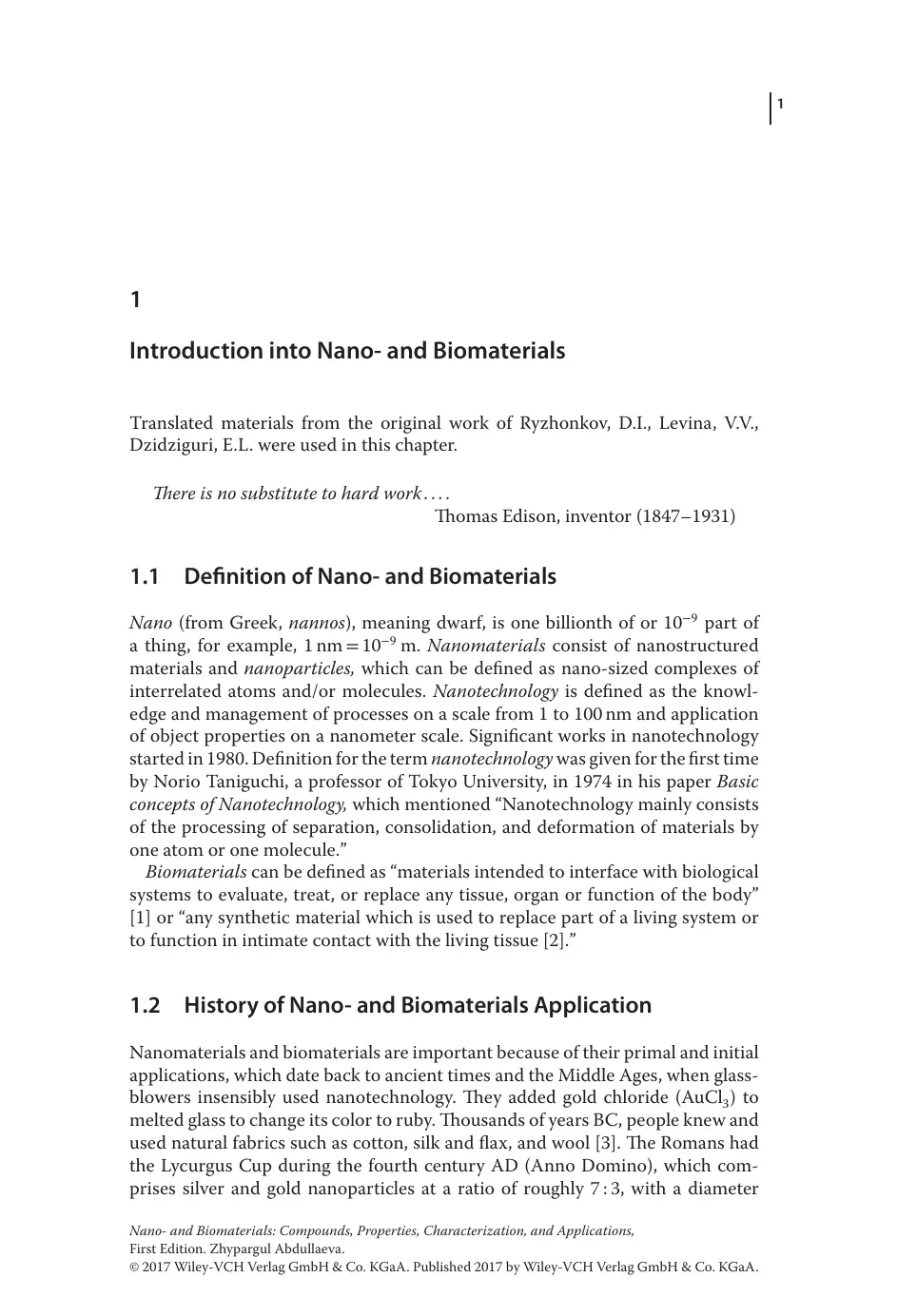 غلاف تقرير Introduction into Nano- and Biomaterials