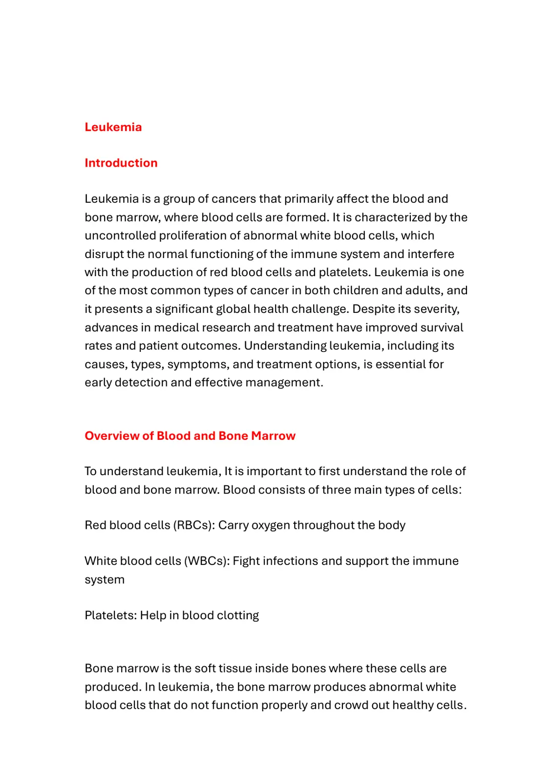 غلاف تقرير Leukemia