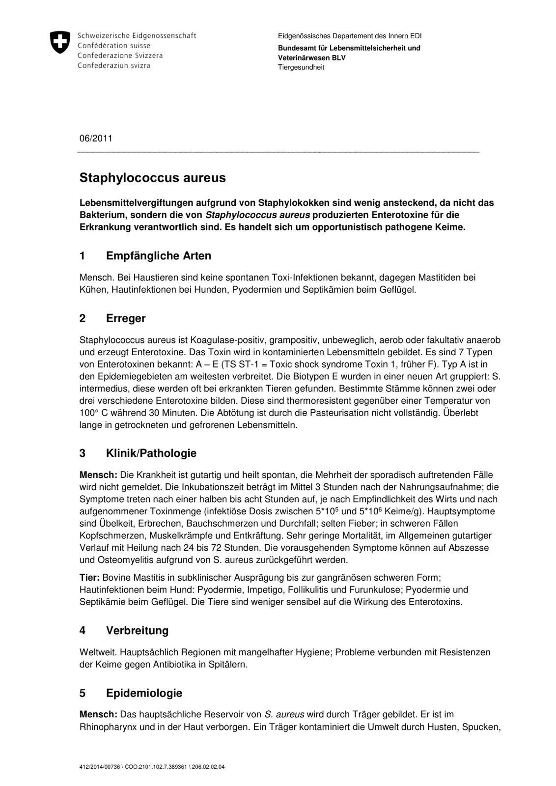 غلاف تقرير Staphylococcus aureus